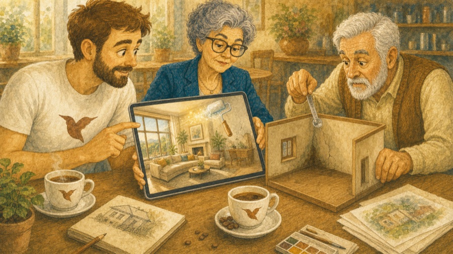 Byt po rekonstrukci skutečnosti — ilustrace