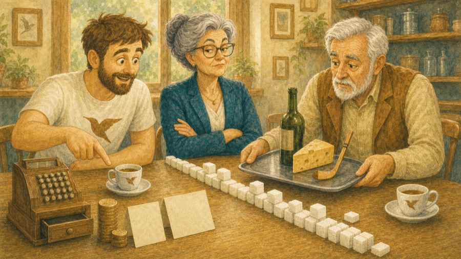 Účet přes hranici — ilustrace